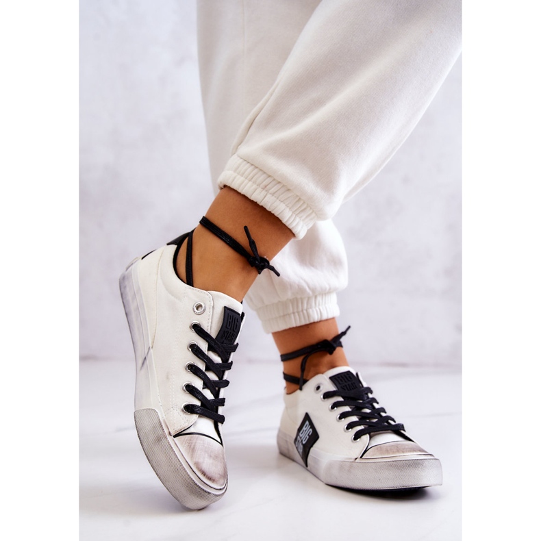 Damen Sneakers Big Star JJ274350 Weiße und schwarze Turnschuhe 2