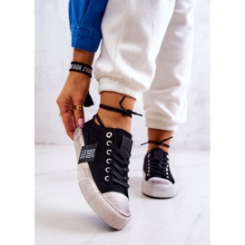 Damenturnschuhe Turnschuhe Big Star JJ274354 Schwarz-Weiß 1