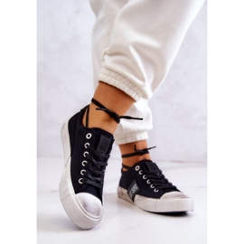 Damenturnschuhe Turnschuhe Big Star JJ274354 Schwarz-Weiß 2