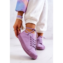 Damen Low Sneakers Big Star JJ274416 Violett lila 1
