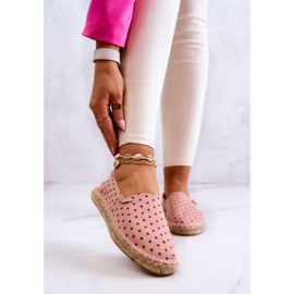 Damen-Espadrilles mit Polka Dots Big Star JJ274869 Pink rosa 1