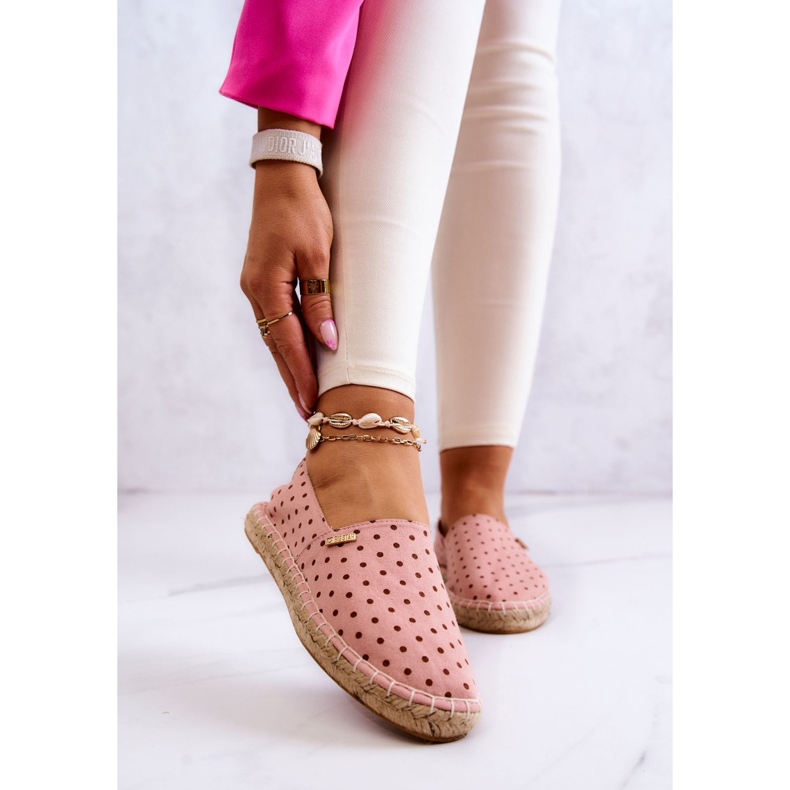 Damen-Espadrilles mit Polka Dots Big Star JJ274869 Pink rosa 1