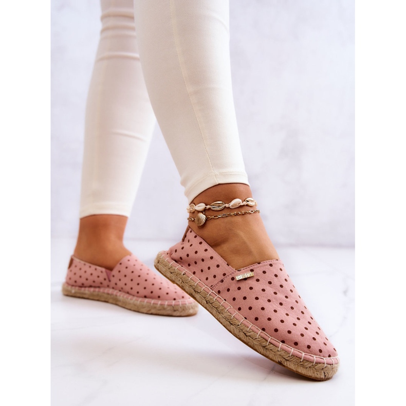 Damen-Espadrilles mit Polka Dots Big Star JJ274869 Pink rosa 2