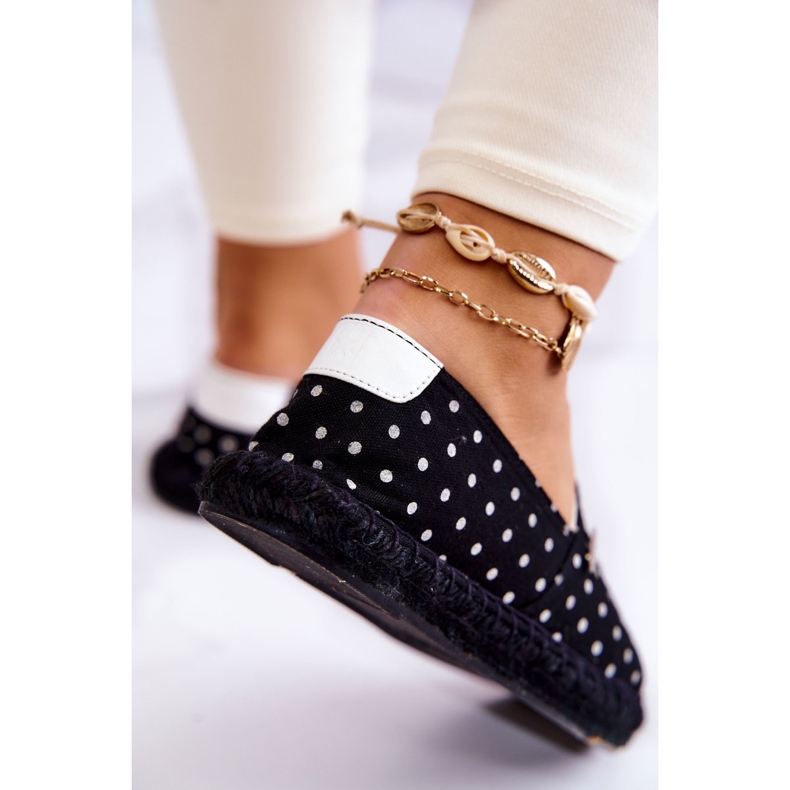 Damen-Espadrilles mit Polka Dots Big Star JJ274867 Schwarz 2
