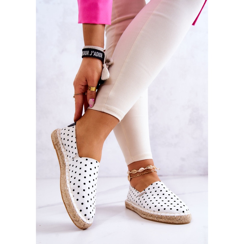 Damen-Espadrilles mit Polka Dots Big Star JJ274870 Weiß 2