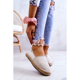 Klassische Damen-Espadrilles Big Star JJ274951 Weiß-Grau 1