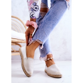 Klassische Damen-Espadrilles Big Star JJ274951 Weiß-Grau 2