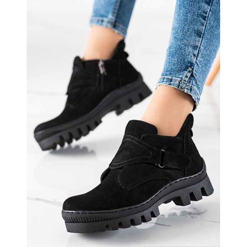 S. BARSKI Stiefel mit Klettverschluss S. Bararski schwarz 1