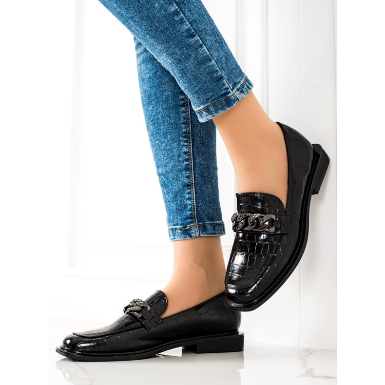 S. BARSKI Eleganter S.BARSKI Mokassin schwarz 1