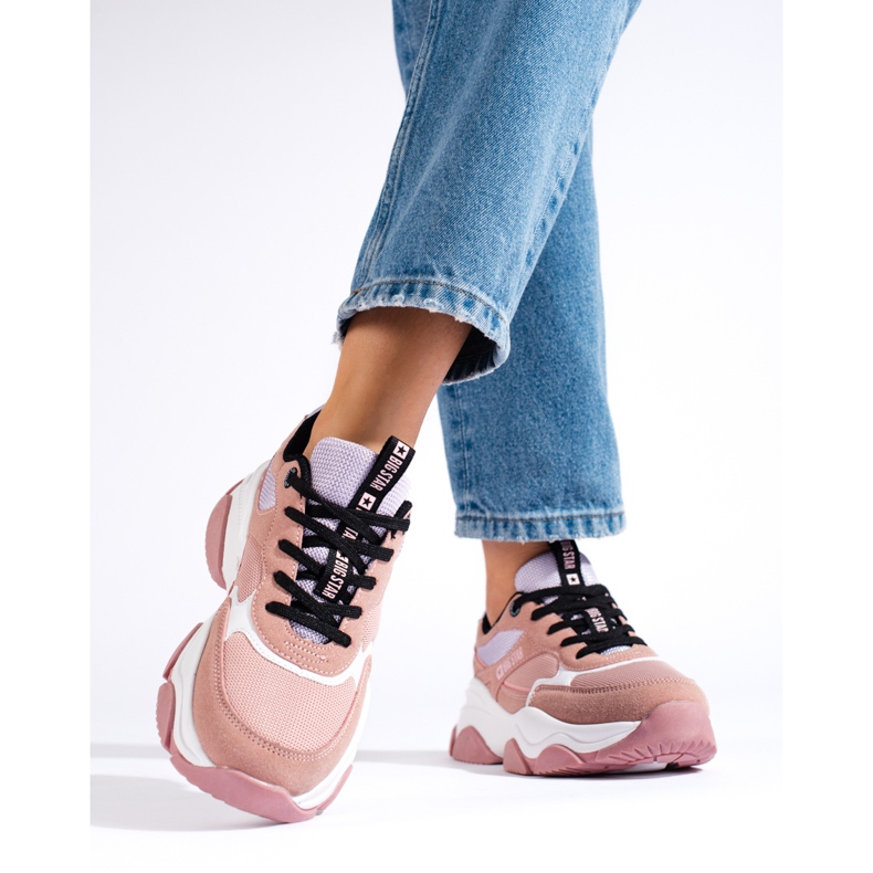 Damen Turnschuhe Big Star JJ274577 rosa 1