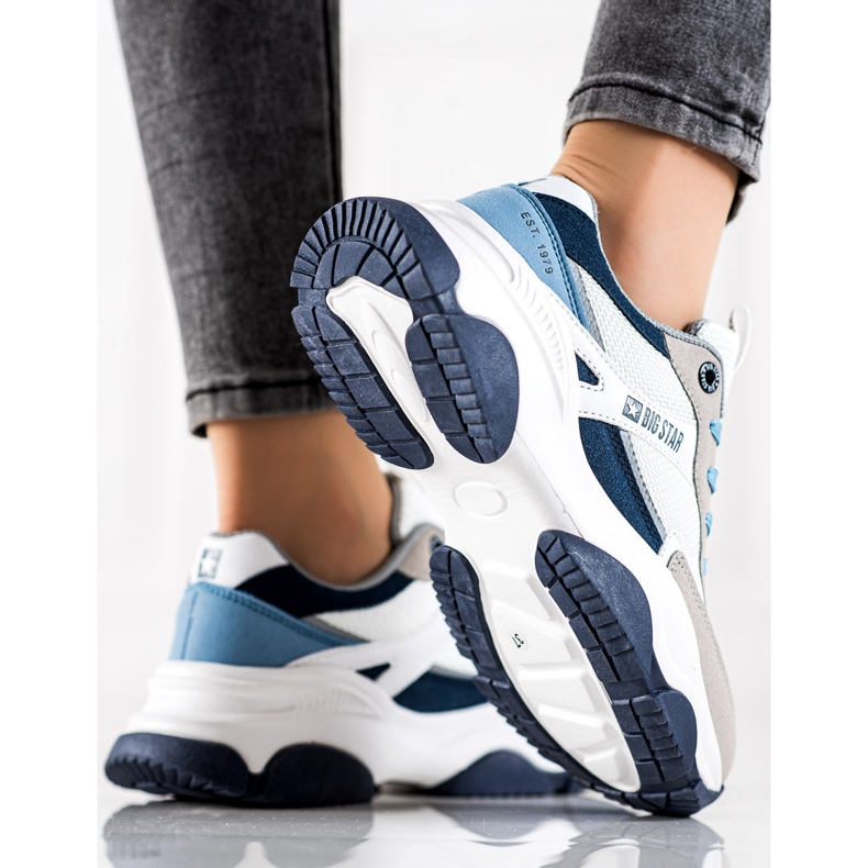 Damen Sneakers Big Star JJ274580 weiß blau mehrfarbig 1