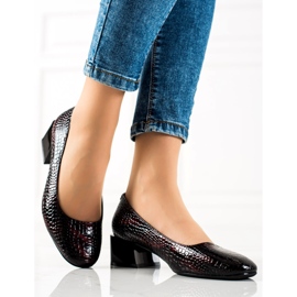 Lässige Pumps von Sergio Leone schwarz rot 1