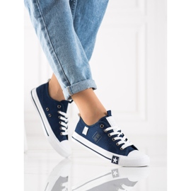 Damen Big Star Turnschuhe JJ274256 marineblau blau 2
