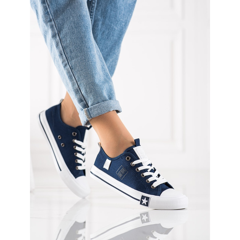 Damen Big Star Turnschuhe JJ274256 marineblau blau 2