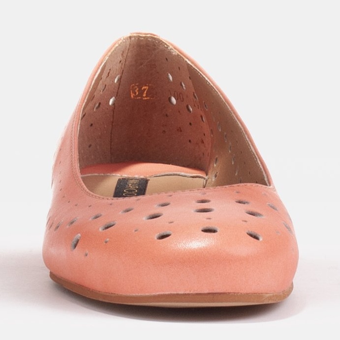 Marco Shoes Damenballerinas mit Perforation am Obermaterial rot 1