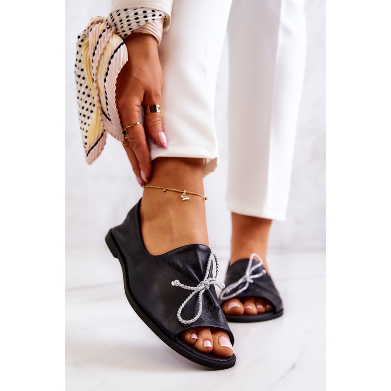 Leder Damen Ballerinas Nicole 2660/001 Schwarz 1