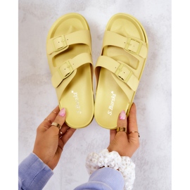 S.Barski Gelbe Corina-Gummihausschuhe mit Schnalle 1