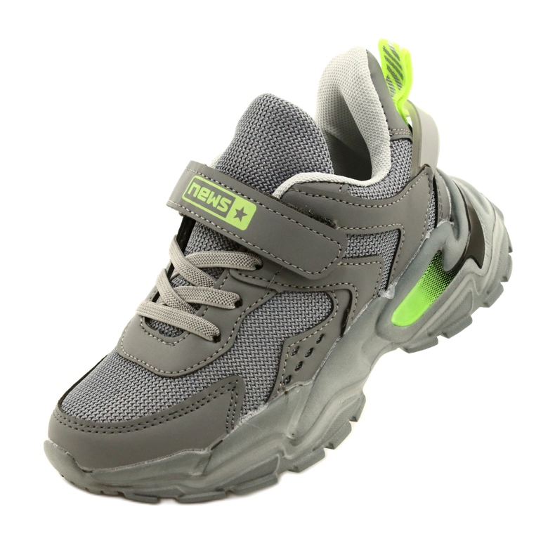 NEWS Jungen Sportschuhe für Klettverschluss 22Z32-4930 Grau 4