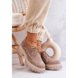 Modischer Wildleder Loafer Beige Lauriss 2