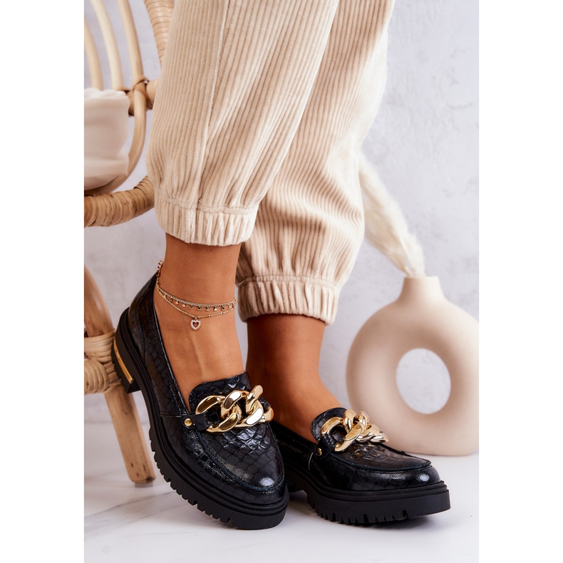 PA2 Damen-Loafer Leder-Loafer Black Mollie schwarz 1