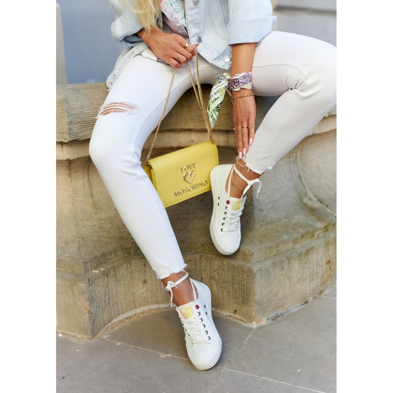 Damen Low Sneakers Big Star JJ274384 Weiß 2