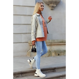 S.Barski Damen Sneaker, Stiefel, Hellbeige Larina 2