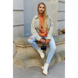 S.Barski Damen Sneaker, Stiefel, Hellbeige Larina 1