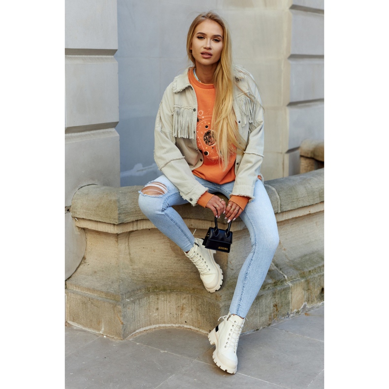 S.Barski Damen Sneaker, Stiefel, Hellbeige Larina 1