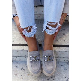 La.Fi Modischer Wildleder-Loafer Hellgrau von Rayhan 1