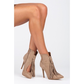 Comer Modischer Stiefel mit Fransen braun 2