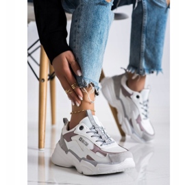 Damen Sneaker Big Star HH274255 beige weiß 3