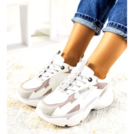 Damen Sneaker Big Star HH274255 beige weiß 1