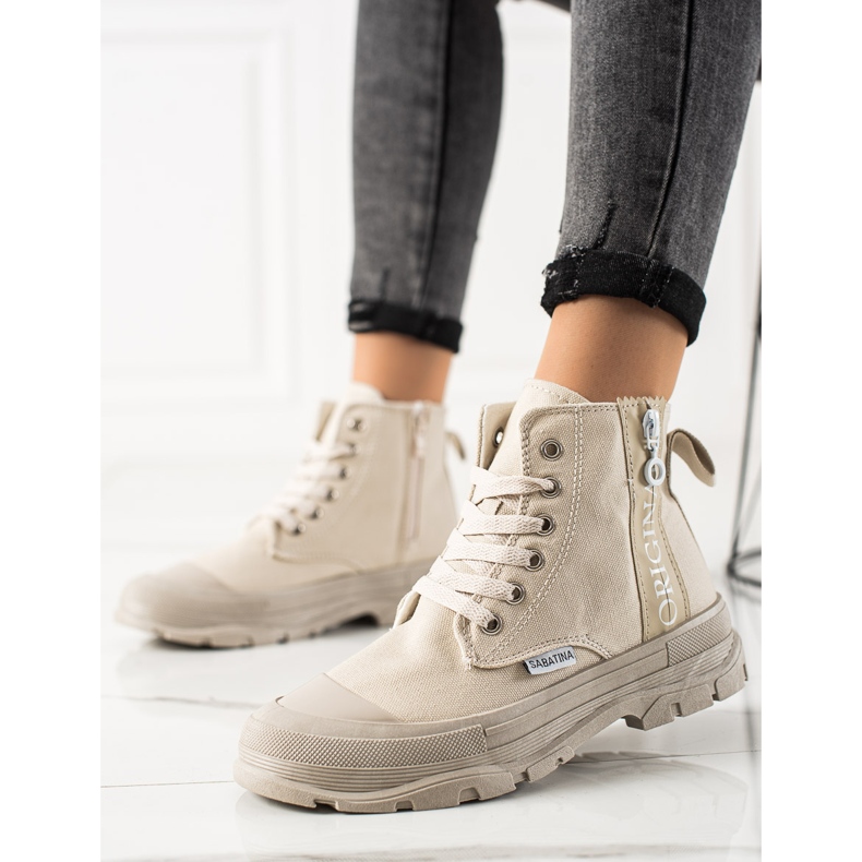 Sabatina Original hohe Sneakers beige 2