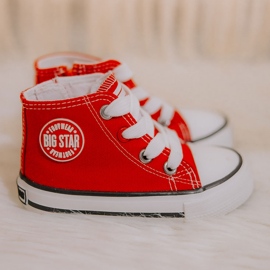 Hohe Sneakers für Kinder mit Reißverschluss Big Star HH374086 Rot 3