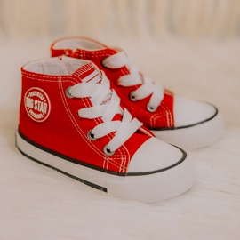Hohe Sneakers für Kinder mit Reißverschluss Big Star HH374086 Rot 5