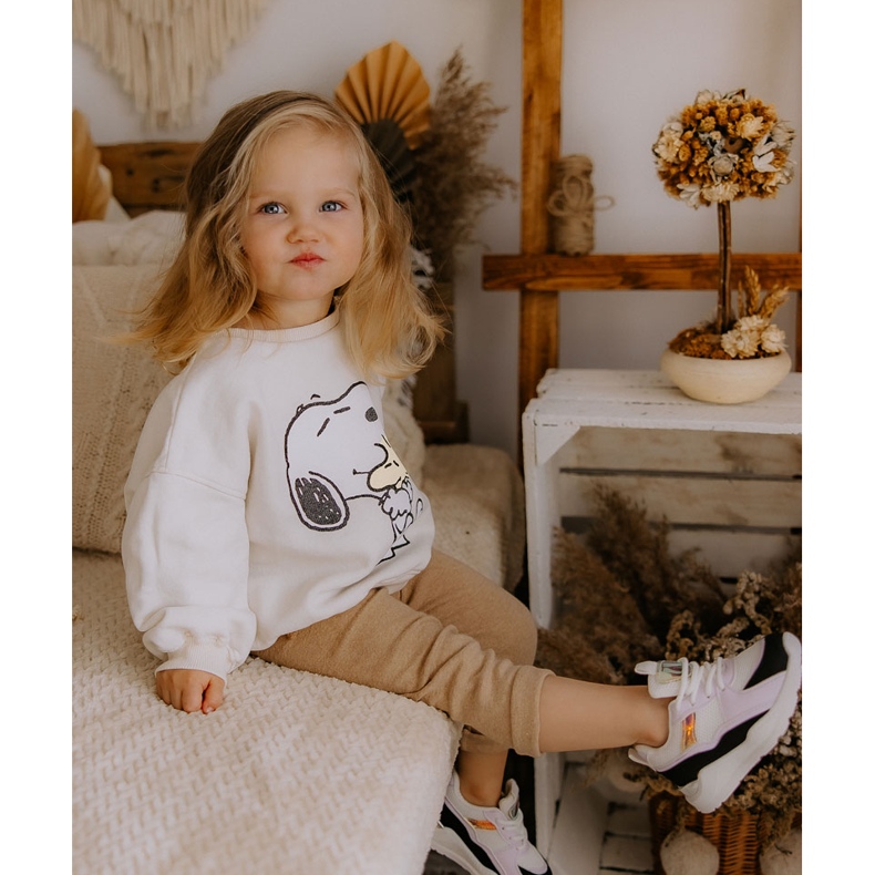 Kinder Sportschuhe Sneakers Schwarz-Violett Game Time weiß 1