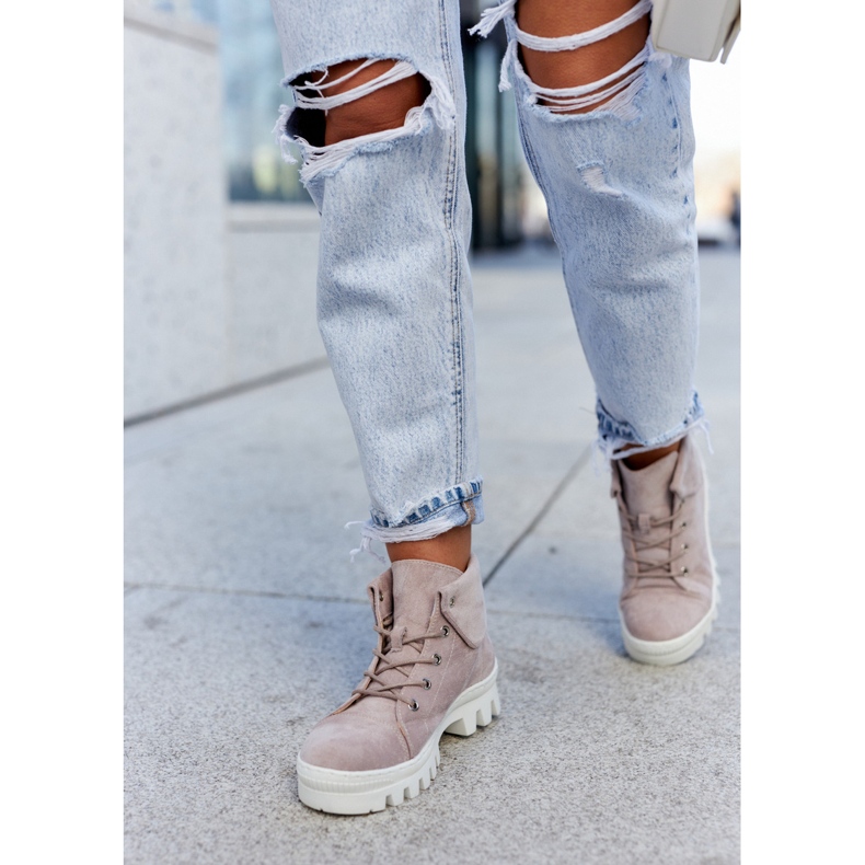 S.Barski Wildlederstiefel Gebunden Helllila Dalles violett 2