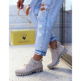 S.Barski Remgate Wildlederstiefel mit Reißverschluss Hellbeige 1