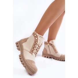 S.Barski Modischer Damenstiefel Beige Claira 2
