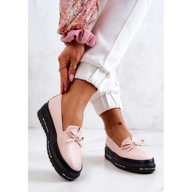 Vinceza Damen-Leder-Slipper Rosa Cannes 2