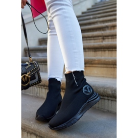 Vinceza Schwarze Sportsocken für Damen Runaway 1