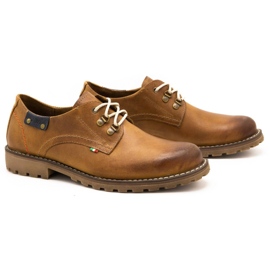 Olivier Herrenschuhe 812MP rote Lederstiefeletten braun orange 2