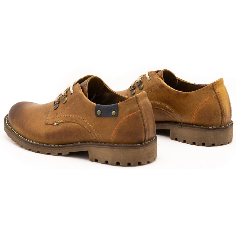 Olivier Herrenschuhe 812MP rote Lederstiefeletten braun orange 5