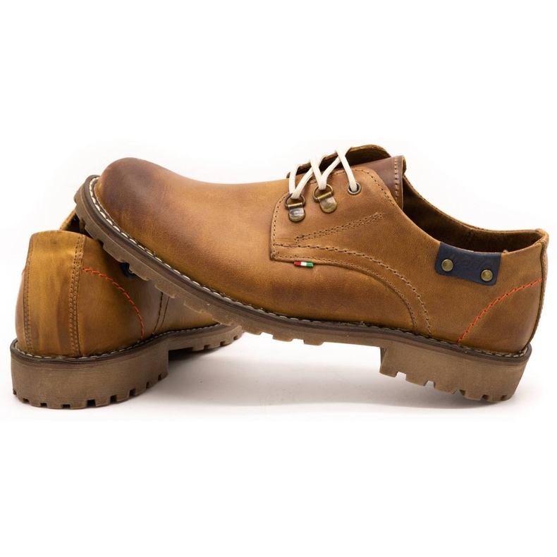 Olivier Herrenschuhe 812MP rote Lederstiefeletten braun orange 4