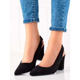 Evento Pumps mit entdecktem Absatz schwarz 1