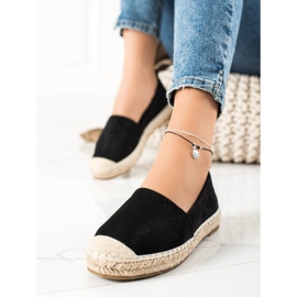 Bestelle Espadrilles aus schwarzem Wildleder 1