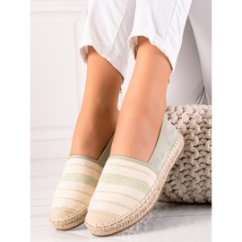 Anesia Paris Lässige Espadrilles beige grün 1