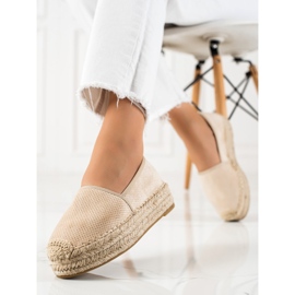 Bestelle Beige Espadrilles auf der Plattform 1