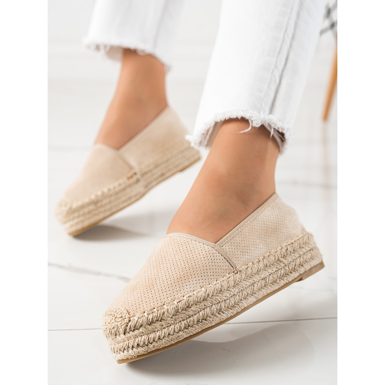 Bestelle Beige Espadrilles auf der Plattform 2
