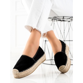 Bestelle Schwarze Espadrilles auf der Plattform 1